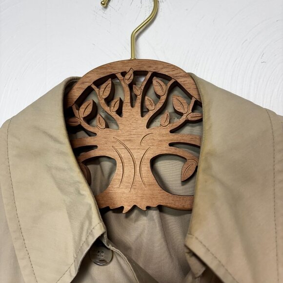 Vintage London Fog Trench Coat Beige Mid-Length Long Sleeve 90s Y2K Men 42 Short - Picture 3 of 6